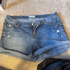 Torrid Distressed Blue Jean Shorts